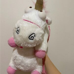 Universal Studios Despicable Me Backpack Fluffy Unicorn Plush Agnes Minions